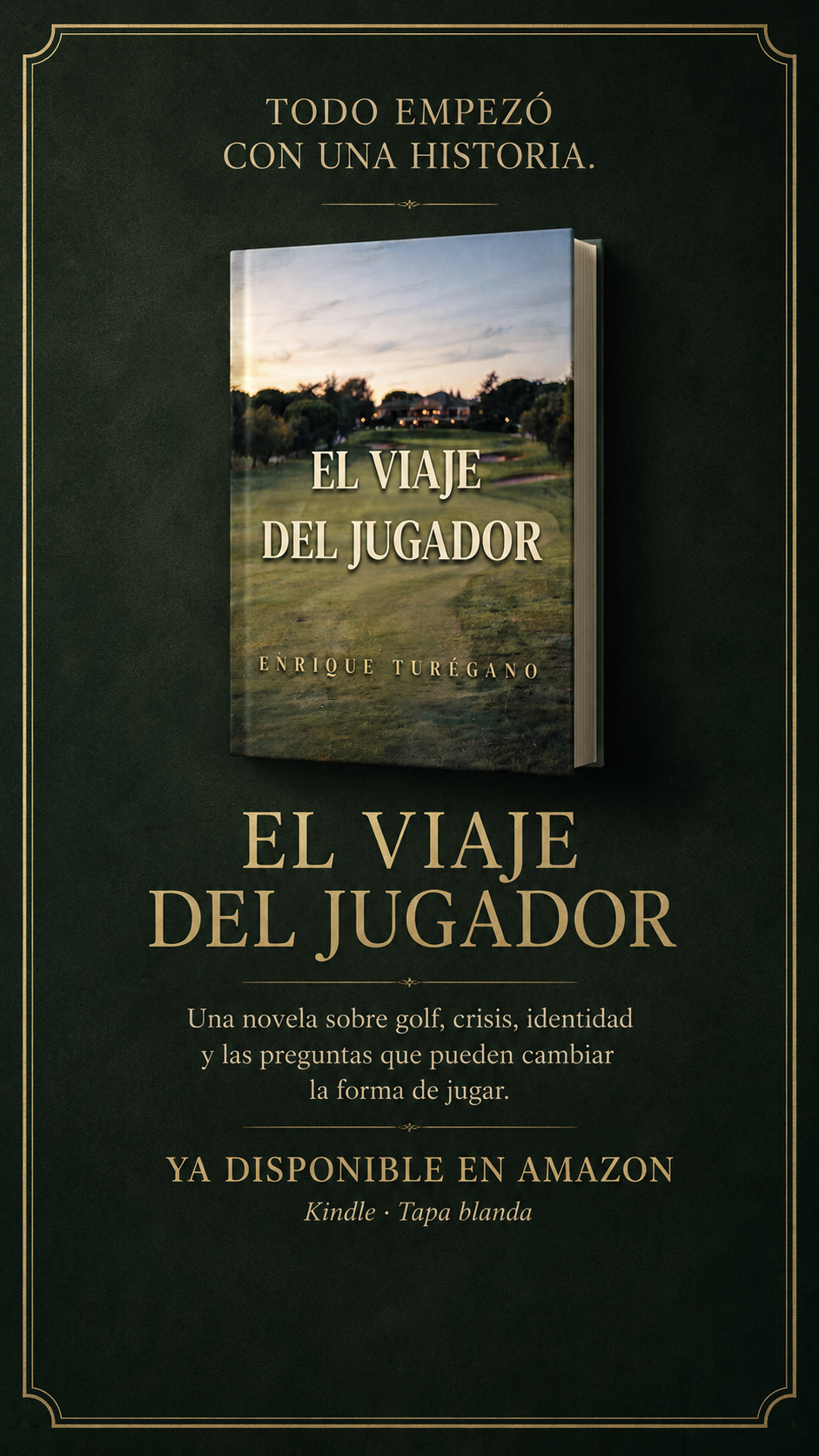 Cartel del libro El viaje del jugador, de Enrique Turégano